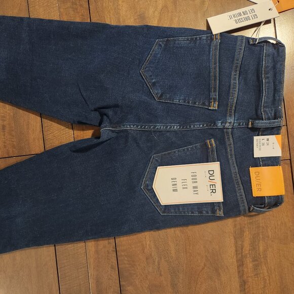 New w/Tags DUER Four Way Flex High Rise Skinny in Dark Stone W 24/ L 28 - Picture 3 of 5